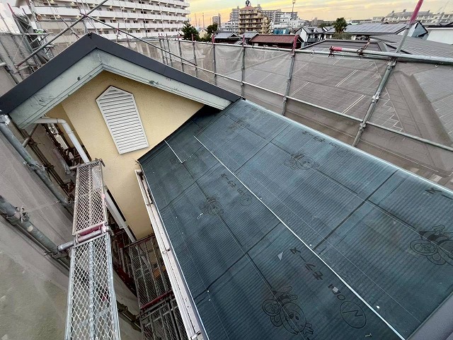 明石市　ルーフィング　施工